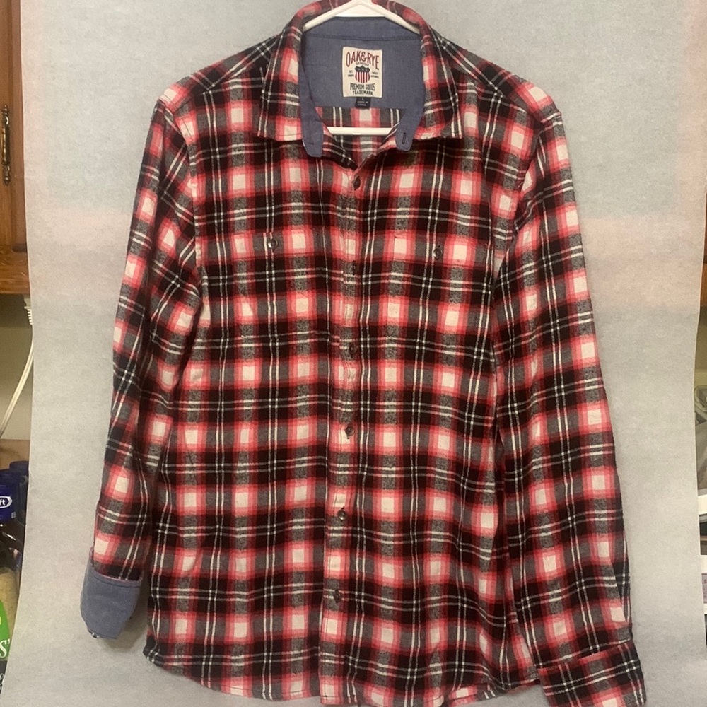 Oak & Rye - Men’s Plaid Check Flannel Shirt